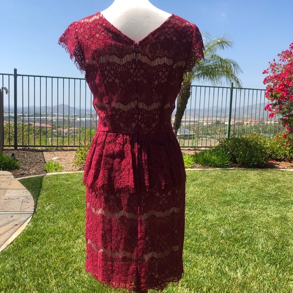 ANTHROPOLOGIE Maeve Elsa Peplum Dress Size Small - Picture 6 of 7